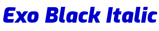 Exo Black Italic шрифт